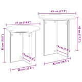 Side Table Set with Storage 2 pcs Engineered Wood