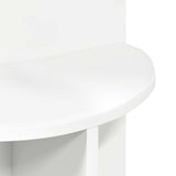 Side Table with Storage White Ø 39.5 x 55 cm Engineered Wood