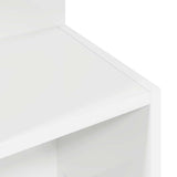 Side Table White Ø 39.5 x 55 cm Engineered Wood - Low Angle