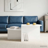Coffee Table White 100 x 50 x 40 cm Engineered Wood - Top-Down View