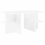 Coffee Table White 87 x 50 x 45 cm Engineered Wood - Front View