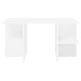 Coffee Table White 87 x 50 x 45 cm Engineered Wood - 45-Degree Angle
