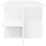 Coffee Table White 87 x 50 x 45 cm Engineered Wood - Rear View