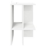 Coffee Table White 40 x 30 x 49 cm Engineered Wood - 45-Degree Angle