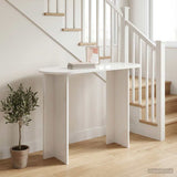 Console Table White 100 x 39.5 x 75 cm Engineered Wood - Top-Down View