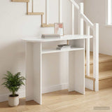 Console Table White 100 x 39.5 x 75 cm Engineered Wood - Top-Down View