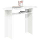 Console Table White 100 x 39.5 x 75 cm Engineered Wood - Side View