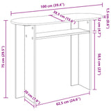 Console Table White 100 x 39.5 x 75 cm Engineered Wood