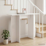 Console Table White 100 x 30 x 75 cm Engineered Wood - Top-Down View