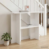Console Table White 100 x 30 x 75 cm Engineered Wood - Top-Down View