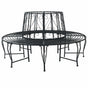 Tree Bench Ø 160 x 89 cm Steel Black Round