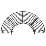 Tree Bench 4-Seater 160 x 80 x 89 cm Steel Black Half-round