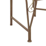 Tree Bench 8-Seater Ø 160 x 89 cm Steel Antique Brown Round - Side View