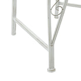 Tree Bench 8-Seater Ø 160 x 89 cm Steel Antique White Round