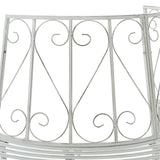 Tree Bench 4-Seater 160 x 80 x 89 cm Steel Antique White