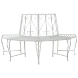 Tree Bench 4-Seater 160 x 80 x 89 cm Steel Antique White