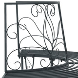 Tree Bench 4-Seater 160 x 80 x 89 cm Steel Silver Grey