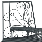 Tree Bench 4 -seater 160 x 80 x 89 cm steel Silver Grey