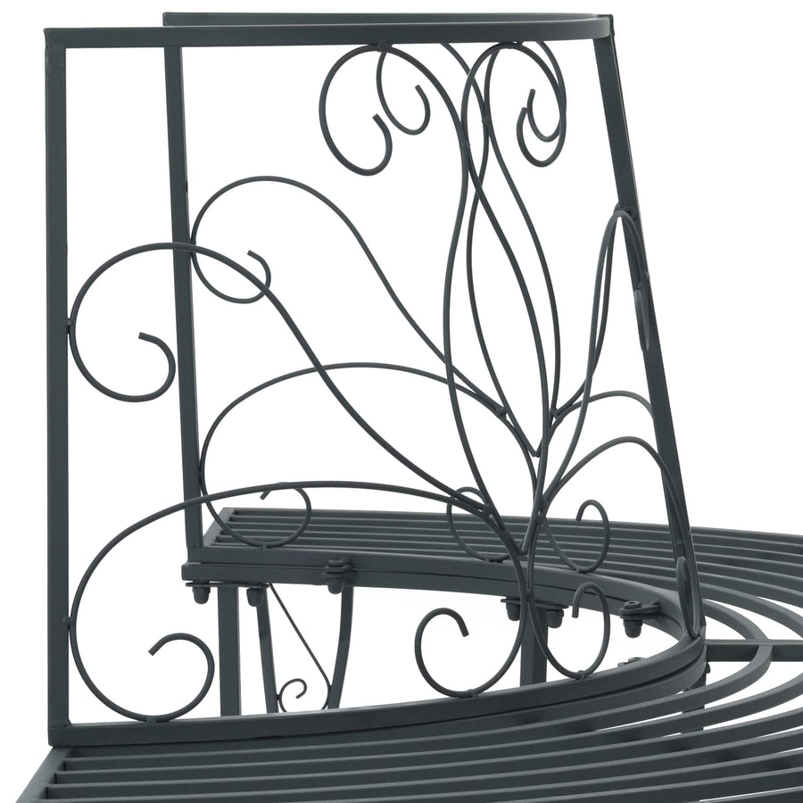 Tree Bench 4 -seater 160 x 80 x 89 cm steel Silver Grey