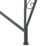 Tree Bench 8-Seater Ø 160 x 89 cm Steel Silver Grey Round - Side View