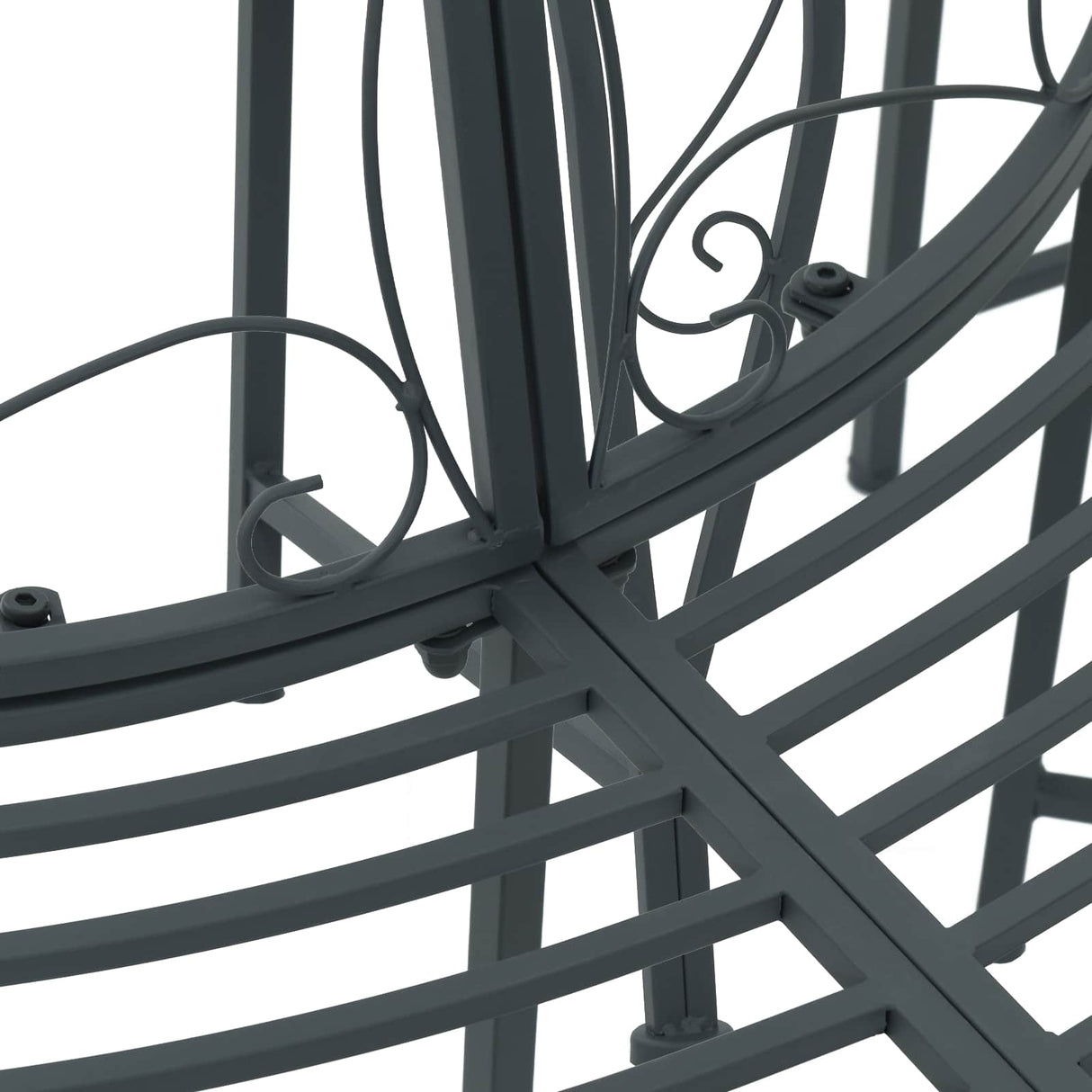 Tree Bench 4-Seater 160 x 80 x 89 cm Steel Silver Grey