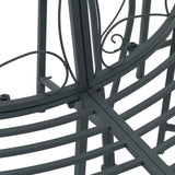 Tree Bench 4-Seater 160 x 80 x 89 cm Steel Silver Grey