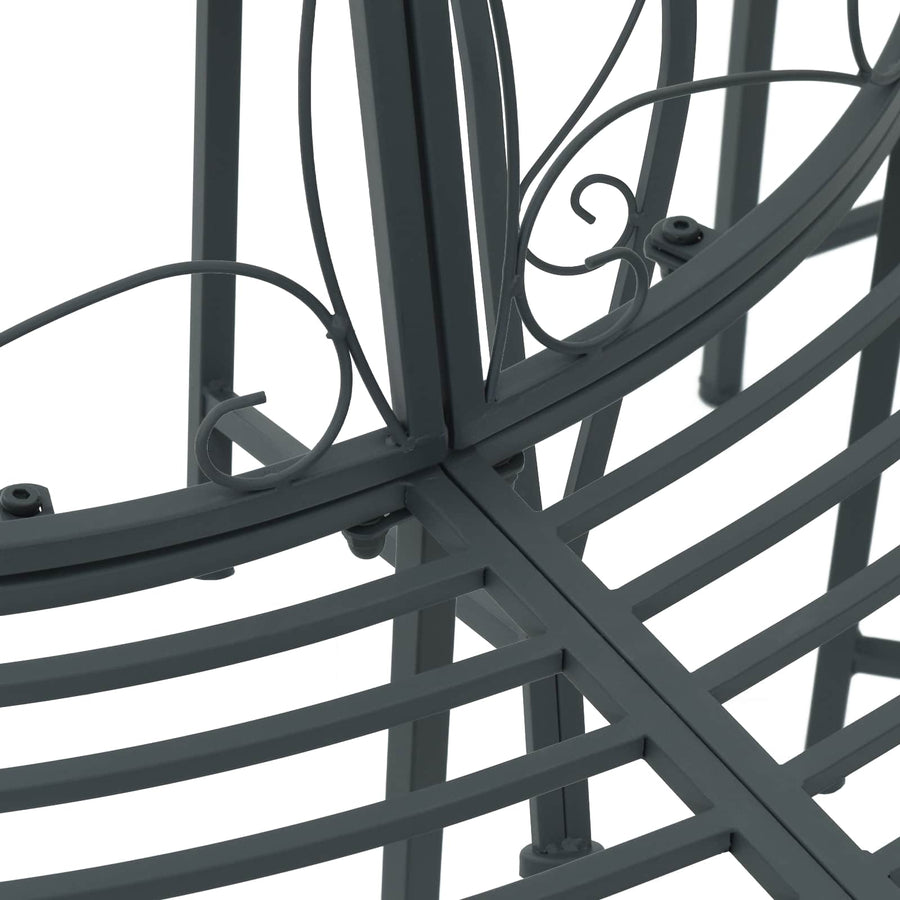 Tree Bench 4 -seater 160 x 80 x 89 cm steel Silver Grey