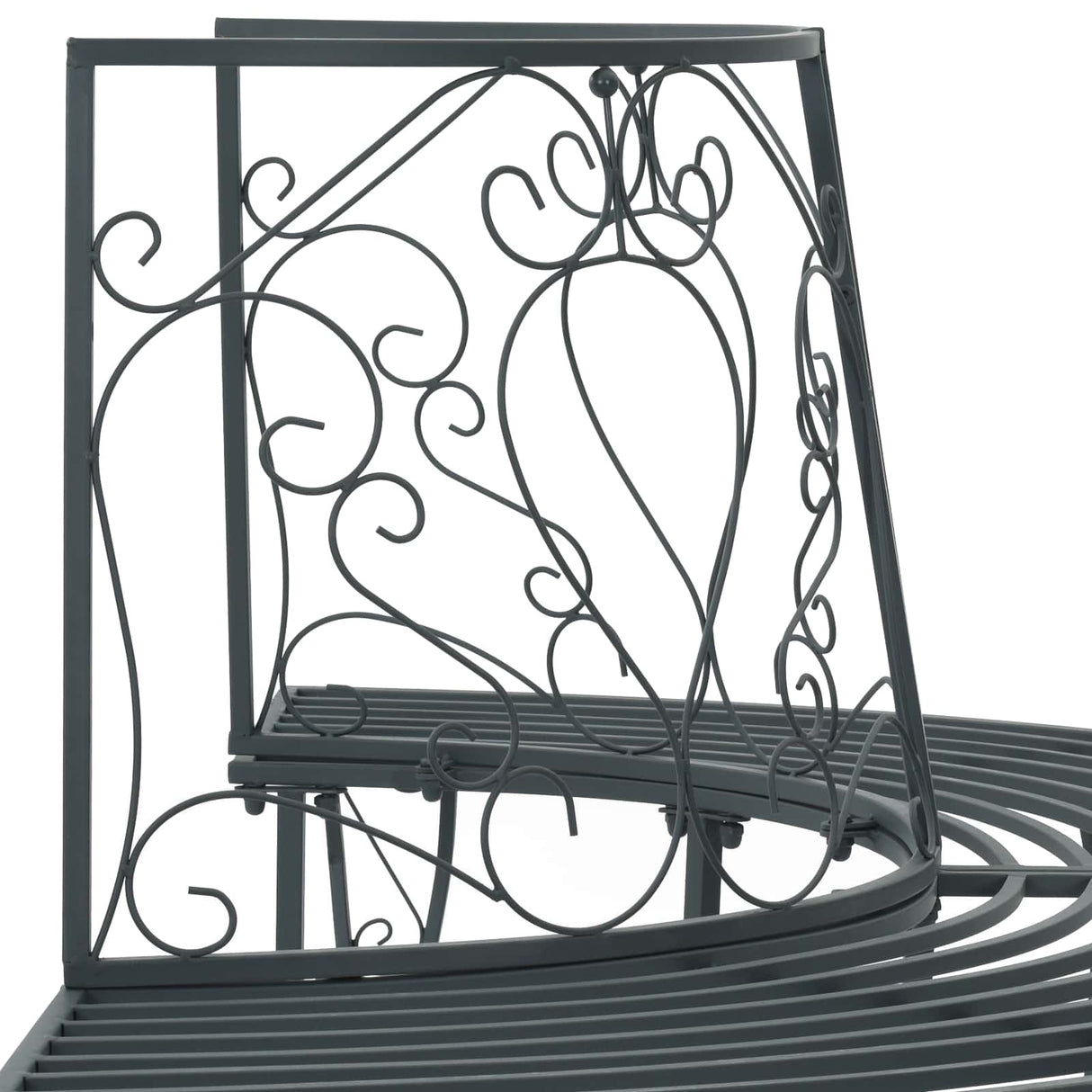 Tree Bench 4-Seater 160 x 80 x 89 cm Steel Silver Grey