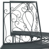 Tree Bench 4-Seater 160 x 80 x 89 cm Steel Silver Grey
