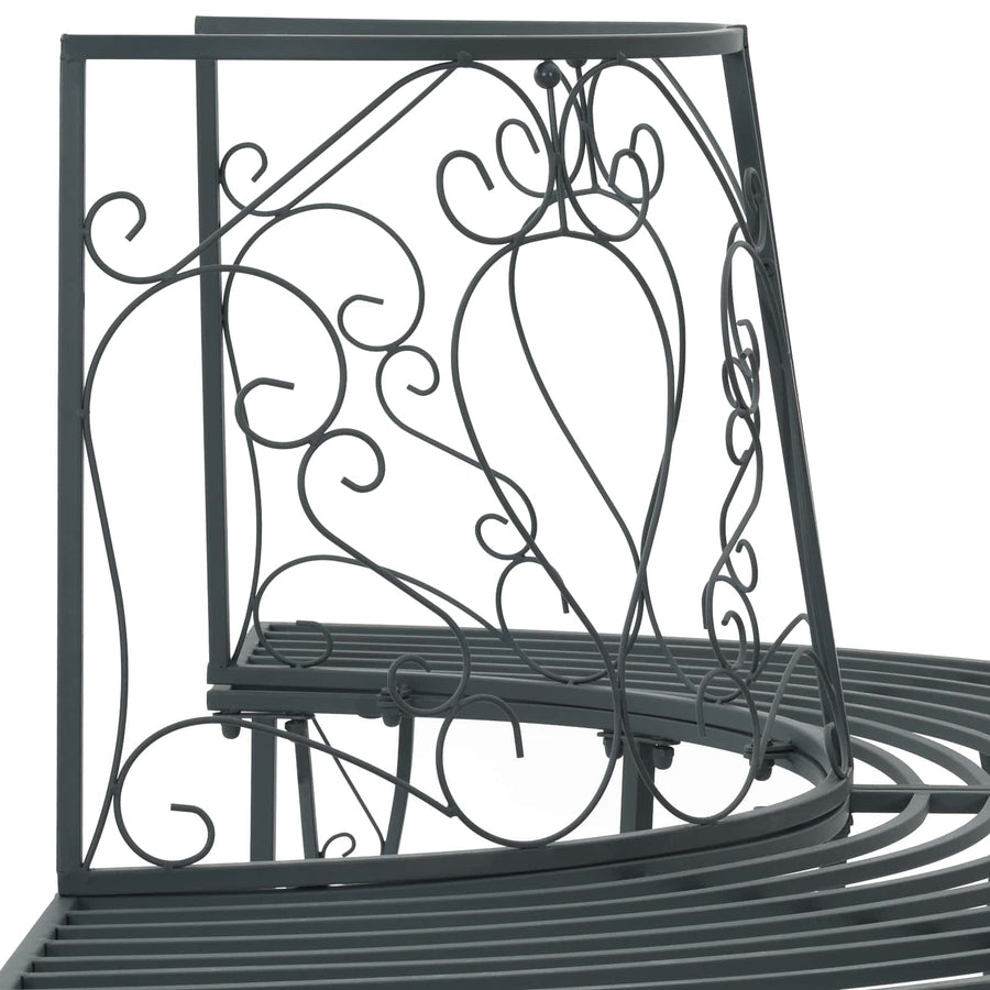 Tree Bench 4 -seater 160 x 80 x 89 cm steel Silver Grey
