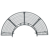 Tree Bench 4-Seater 160 x 80 x 89 cm Steel Silver Grey - Front View