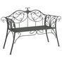 Garden Bench 2 -seater 131 x 47.5 x 90 cm Steel Silver Grey