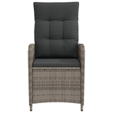 Reclining Garden Chair Grey and Dark Grey