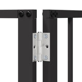 Dog Gate 2 Panels Black 100 x 100 cm Galvanised Steel