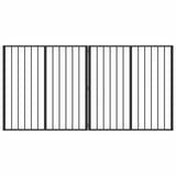 Dog Gate 2 Panels Black 100 x 100 cm Galvanised Steel