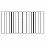 Dog Gate 2 Panels Black 100 x 100 cm Galvanised Steel