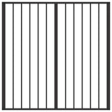 Dog Gate 2 Panels Black 100 x 100 cm Galvanised Steel