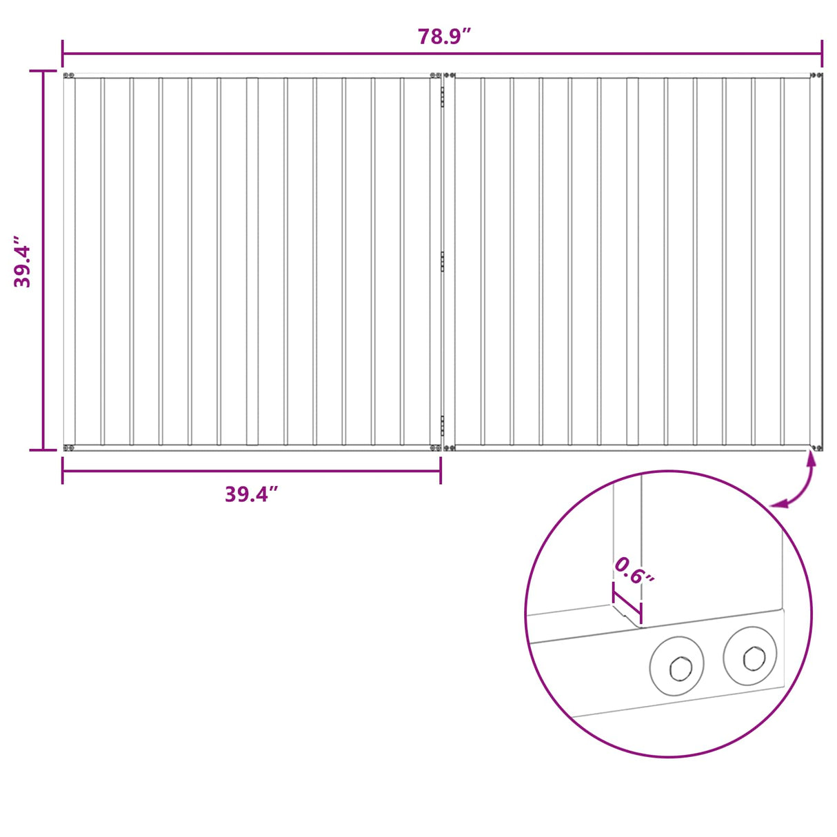 Dog Gate 2 Panels Black 100 x 100 cm Galvanised Steel