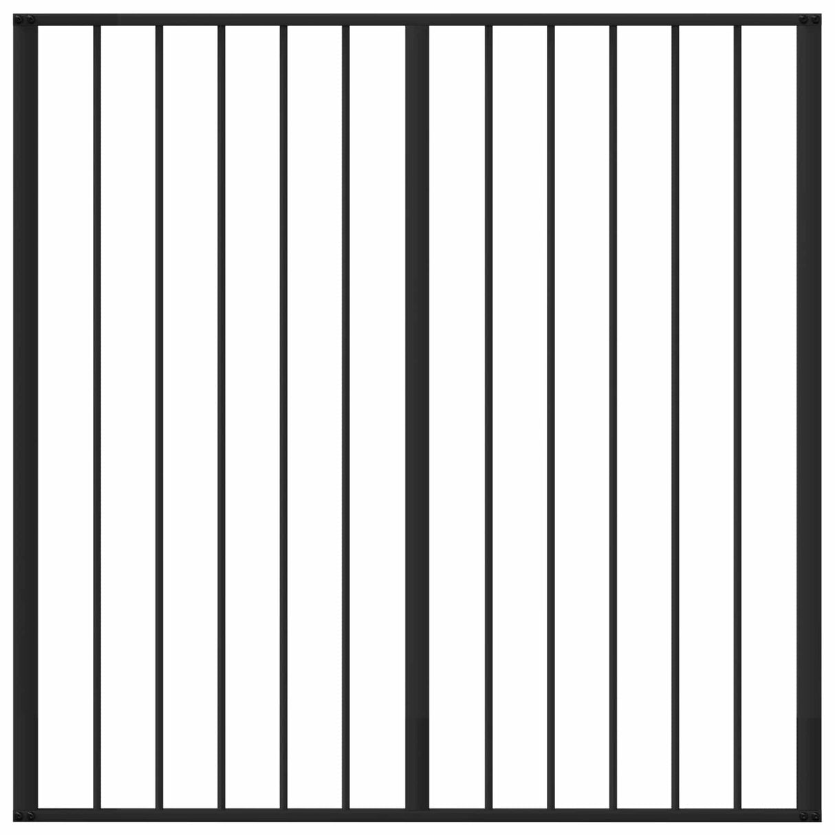 Dog Gate 4 pcs Black 100 x 100 cm Galvanised Steel