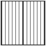 Dog Gate 4 pcs Black 100 x 100 cm Galvanised Steel