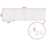 Dog Gate 4 pcs Black 100 x 100 cm Galvanised Steel