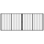 Dog Gate 2 pcs Black 100 x 80 cm Galvanised Steel