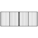 Dog Gate 2 pcs Black 100 x 80 cm Galvanised Steel