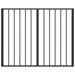 Dog Gate 2 pcs Black 100 x 80 cm Galvanised Steel