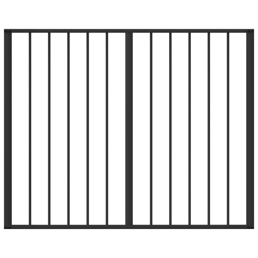 Dog Gate 2 pcs Black 100 x 80 cm Galvanised Steel