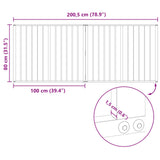 Dog Gate 2 pcs Black 100 x 80 cm Galvanised Steel