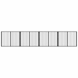 Dog Gate 4 pcs Black 100 x 80 cm Galvanised Steel