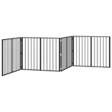 Dog Gate 4 pcs Black 100 x 80 cm Galvanised Steel - Top-Down View