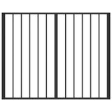 Dog Gate 4 pcs Black 100 x 80 cm Galvanised Steel - 45-Degree Angle