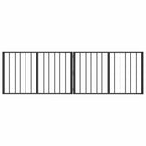 Dog Gate 2 pcs Black 100 x 60 cm Galvanised Steel